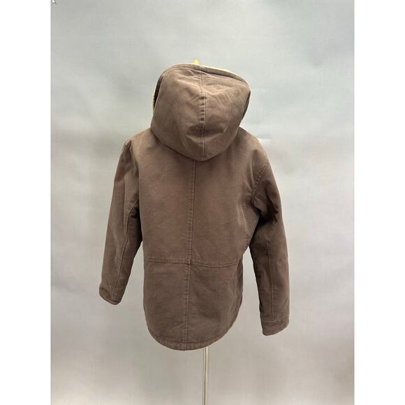 Vintage Dri Duck Roper Brown Canvas Sherpa Lined Coat Women’s Size Large - Picture 6 of 16